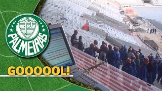 O primeiro grito de gol no Allianz Parque novo estádio do Palmeiras [upl. by Aititil]