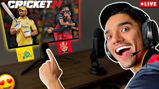 FIRST TIME playing CRICKET 24 game😍 CSK vs RCB IPL2024🏏 Cricket Cardio LIVE [upl. by Boak]