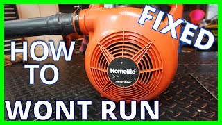 GET YOURS RUNNING How To Repair  Service  Homelite blower 2 Smoke Any Blower Using HIPA Parts [upl. by Eilyah]