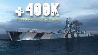 World of WarShips Cristoforo Colombo  5 Kills 402K Damage [upl. by Nagirrek201]