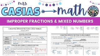 Converting Improper Fractions amp Mixed Numbers  7th Grade Math Lesson [upl. by Llevart]