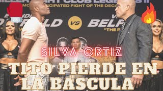 ANDERSON SILVA da el peso Tito Ortiz falla Holyfield vs Belfort [upl. by Eutnoj]