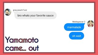 yamamoto came out  big chat chaos  haikyuu texts [upl. by Nyloj]