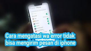 Cara mengatasi wa error tidak bisa mengirim pesan di iphone [upl. by Nochur]