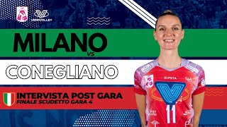 Finale Scudetto  Edina Begic post Vero Volley vs Conegliano G4 [upl. by Bluh13]