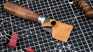 Leathercraft Skiving Knife Sheath DIY  3 min crafts [upl. by Irtak]