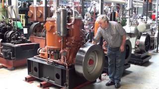 Startup and running of a 1929 Kromhout M1 hot bulb engine [upl. by Bithia]