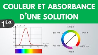 COULEUR et ABSORBANCE dune solution  1ère spé  Physique Chimie [upl. by Burk]