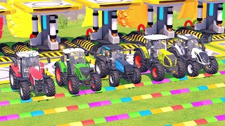 RACING TRACKTOR FARM FRUIT AND ANIMALS ADVENTURE ON GARDEN AMBULANCE RESCUE  FS22 fs22 color [upl. by Nhabois795]