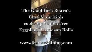 Make glutenfree eggplant parmesan roll ups with Chef Maurizio [upl. by Ynnavoj]