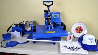 Sapphire 6in1 Heat Press Machine Tutorial  How to use Sapphire 6in1 Heat Press Machine [upl. by Elram]