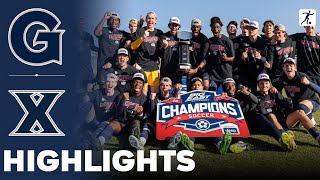 Georgetown vs Xavier  Big East Soccer Championship Final  Highlights  November 12 2023 [upl. by Dawkins416]