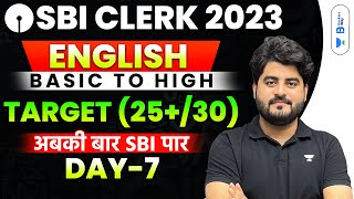 SBI Clerk Pre 2023  English 45 Days Crash Course  Day  7  Vishal Parihar [upl. by Navis]