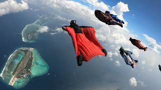 Wingsuit Flying over the Maldives Islands [upl. by Deeraf]