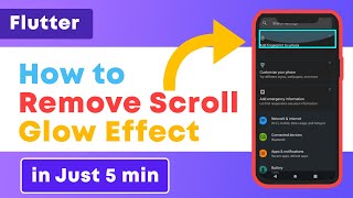 How to Remove Scroll Glow Effect in Flutter khoobcoding [upl. by Philemon751]