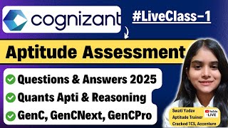 Cognizant Aptitude Questions amp Answers Previous Year Questions Cognizant Aptitude Assessment 2025 [upl. by Upshaw943]