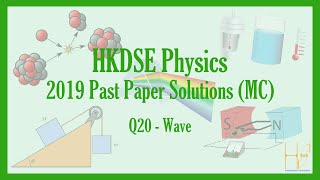 HKDSE 2019 Physics Paper 1A MC Past Paper Solutions  Q20 Wave波動學 [upl. by Gnuj]