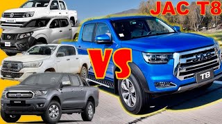 Comparativa Pick Ups Medianas JAC Frisón T8 2020 Vs NP300 Hilux Ranger L200 Amarok y Colorado [upl. by Rogerg]