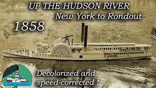 Steamin up the Hudson River New York  Rondout 1858 RC Walking Beam Paddle Steamboat THOMAS POWELL [upl. by Benioff]