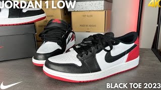 Air Jordan 1 Low Black Toe 2023 [upl. by Etyam865]