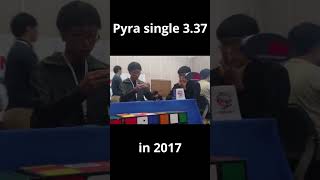 PR Pyraminx Official Single 337 achieved in 2017  2017년에 찍은 공인 피라밍크스 싱글 PR 337 [upl. by Jasik489]