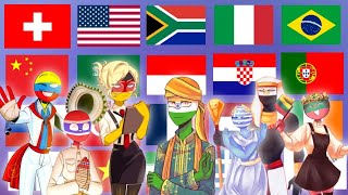 countryhumans in 70 Languages meme [upl. by Singband166]