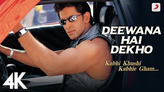 Deewana Hai Dekho  K3G  Hrithik Roshan Kareena Kapoor  Alka Yagnik  Sonu Nigam  4K [upl. by Dustie]