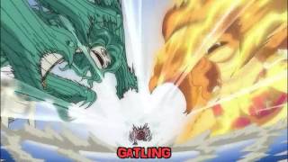 One Piece attaque finale  Luffy VS Marigold amp Sandersonia  Gomu Gomu no Jet Gatling Gun [upl. by Andromada]