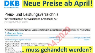 DKB Neues Preisverzeichnis Muss gehandelt werden [upl. by Sloan]