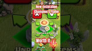 Champions Flame  New Clashofclans decoration statue animation effects clashofclanscocsupercell [upl. by Ayama]