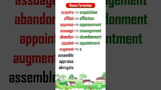 Nouns Formation verbtonoun wordFormation wordAssociation wordEvolution vocabularylearning [upl. by Hayidan270]