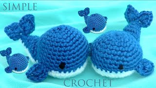 Como tejer a Crochet amigurumi tutorial ballenitas [upl. by Calendre862]