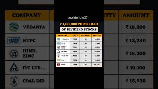 100000 Portfolio of Dividend Stocks dividendstocks stockmarket longterminvesrment beststocks [upl. by Airdnekal831]