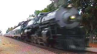 Santa Fe Steam Locomotive 3751 at San Juan Capistrano wthe AAPRCO Special to San Diego 92108 [upl. by Yttel765]