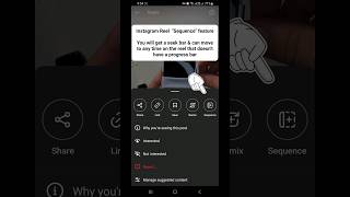 Instagram Sequence feature  You can now pause or seek any instagram reels easily [upl. by Sudnak624]