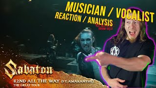 Sabaton  82nd All the Way with Amaranthe Live REACTIONANALYSIS  Musician and Vocalist Reacts [upl. by Schroer]