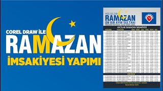 Corel Draw ile Ramazan İmsakiyesi yapımı [upl. by Notrub]