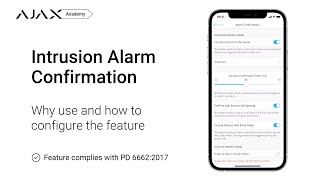 PD 66622017  How to set up intrusion alarm confirmation in the Ajax security system [upl. by Chip]