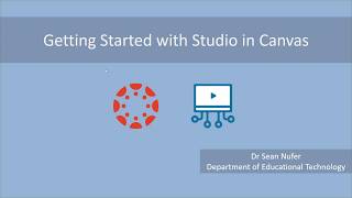 Getting Started with Studio in Canvas [upl. by Boylston]