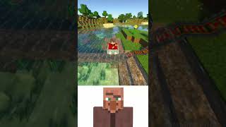 New Rail Hack Minecraft Villager Oi Oi Oi meme shorts minecraft [upl. by Denby73]