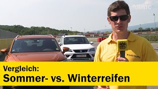 Test Sommerreifen vs Winterreifen  ÖAMTC [upl. by Eitsud142]