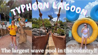 Disney’s TYPHOON LAGOON Water Park Vlog🏖️🌊 Wave Pool  Lazy River  Water Slides  Dolewhip amp More [upl. by Orman759]