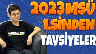 2023 MSÜ TÜRKİYE 1sinden TAVSİYELER❗  YKS TAKTİKLERİ💥 [upl. by Nosyt610]