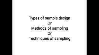 Methods or Techniques of sampling Research methodology malayalam [upl. by Billye]