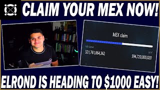 Claim Your Maiar Exchange MEX Tokens NOW Elrond Is Going to 1000 EASY Price Prediction [upl. by Gatias]