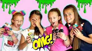 3 Colors of GLUE SLIME Challenge ft Marissa and Brookie [upl. by Zaraf]