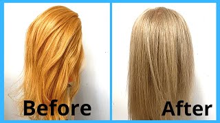 how to get rid of orange yellow hair  get rid of yellow hair in 5 minutes [upl. by Jaeger189]