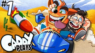 Caddy Plays Crash Nitro Kart Part 1 100 ALL PLATINUM RELICS [upl. by Llydnek]