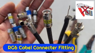 coaxial cable connectors how to install  dth lnb cable connector  No SpeTool [upl. by Urbain]