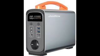 JustNow GT240 Pro 240W Portable Power Station 320Wh LiFePO4 Battery Solar Generator EU9NL [upl. by Neivad497]